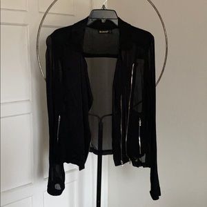 Blanknyc Sheer Black Motorcycle Jacket